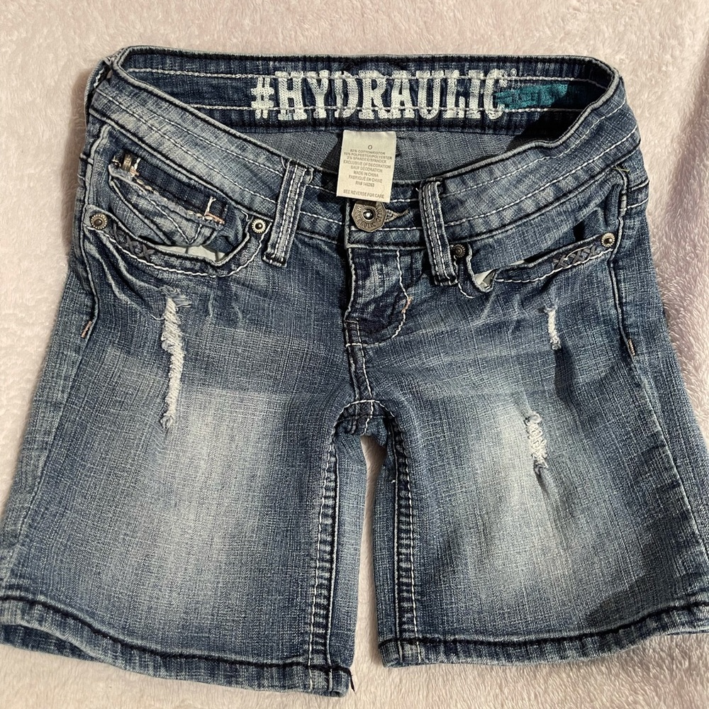 Juniors Hydraulic Bermuda Jean shorts size 0